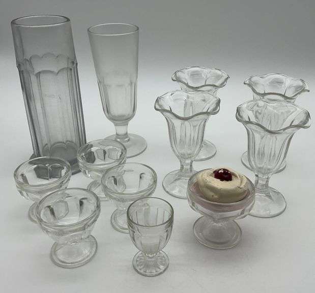 Clear Glass Sundae Dishes and Tall Glass Collection image