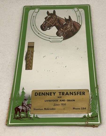 Denney Transfer Livestock and Grain Advertising Thermometer image