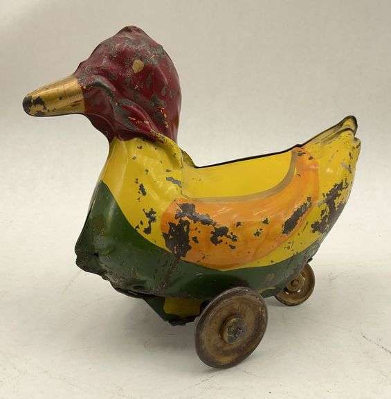 Vintage Tin Litho Duck Wind-Up Toy image