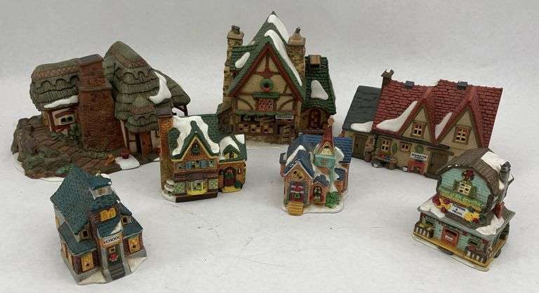 Dept. 56 Light Up Holiday Village Pieces (Set of 7) image