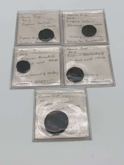Group of 5 Assorted Roman Empire Coins image