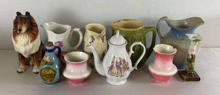 Collection of Vases with Border Collie Figurine image