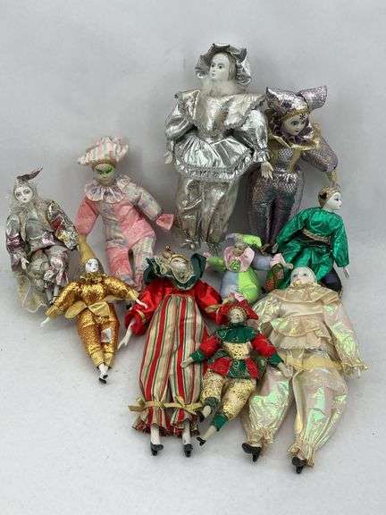 Collectible Porcelain Clown Doll Lot image