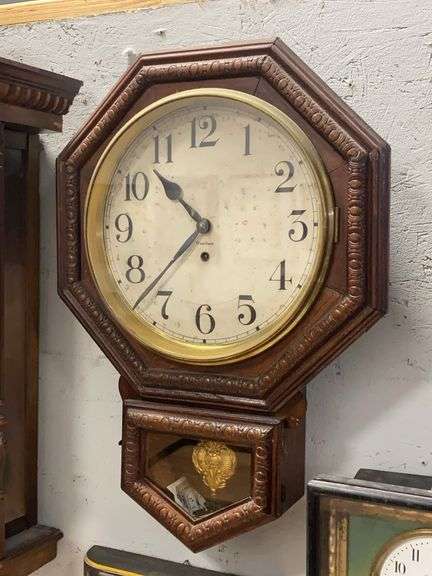 Waterbury Clock Co. Octagonal Wall Clock image