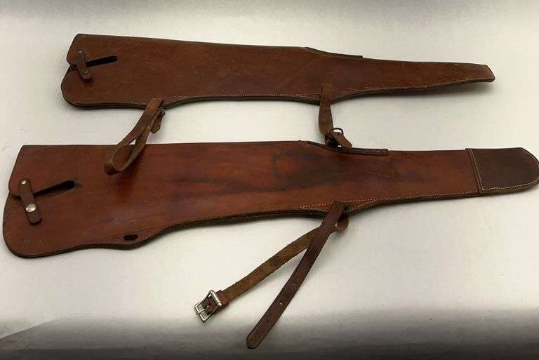 Two Hunter Leather Rifle Scabbards image