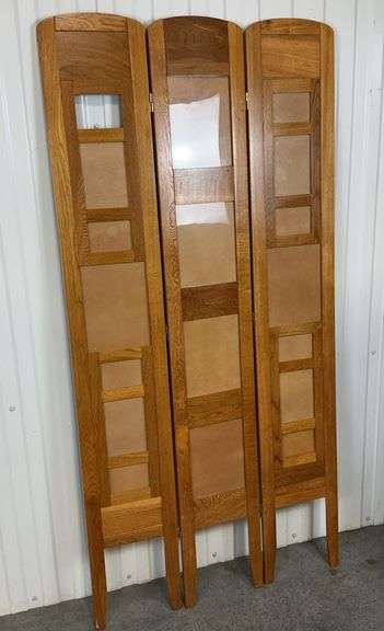 Vintage Oak Multi-Frame Standing Display Ladder image