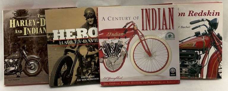 Harley-Davidson and Indian Motorcycle Book Collection (4 Books) image
