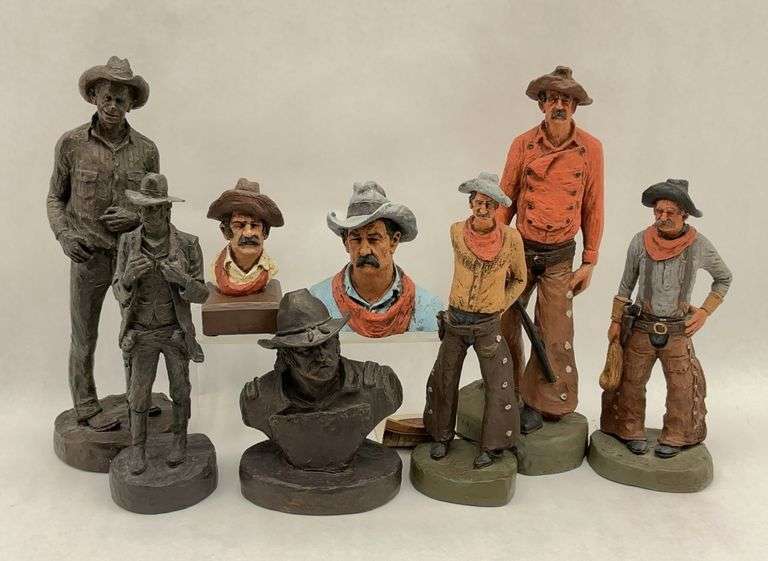 Michael Garman Productions Cowboy Figurines Lot image
