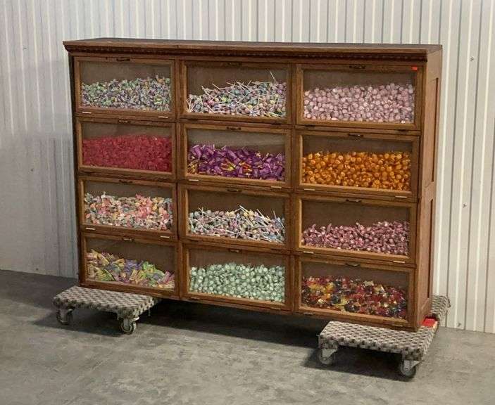 Oak Candy Store Display Cabinet c.1900 image