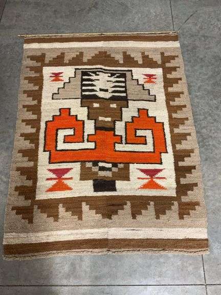 Woven Rug with Native American Inspired Design image