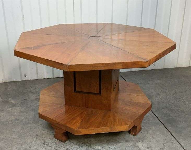 Art Deco Octagonal Two-Tier Side Table image
