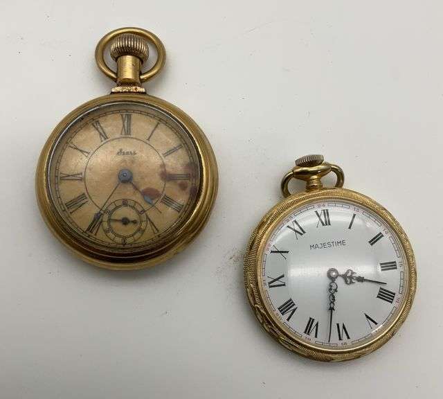 Pair of Sears and Majestime Pocket Watches image