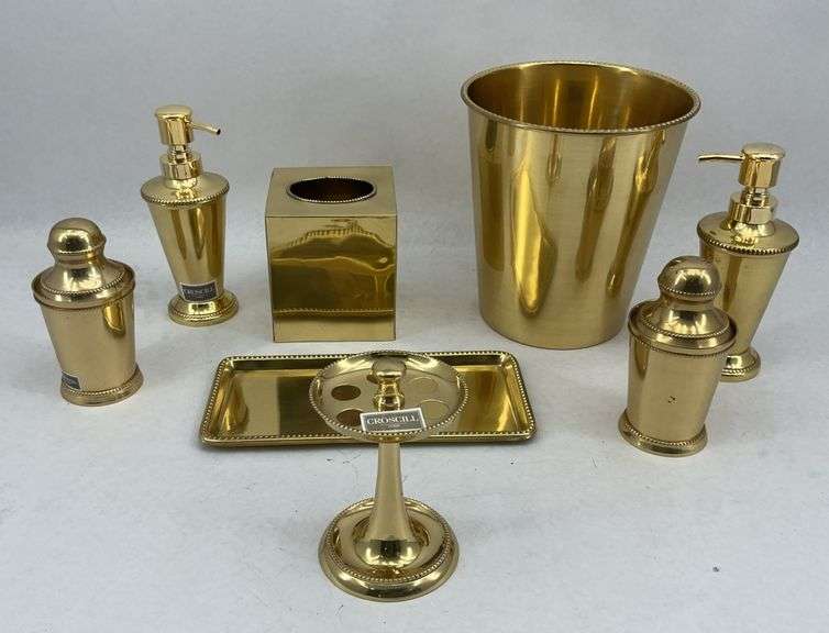 Croscill Saxony Gold Bathroom Accessory Set - 8 Pieces image