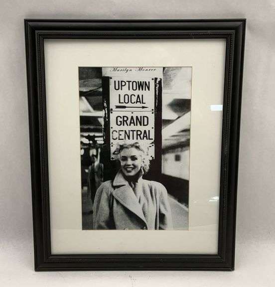 Framed Marilyn Monroe Print - Uptown Local Grand Central - 23x19 image