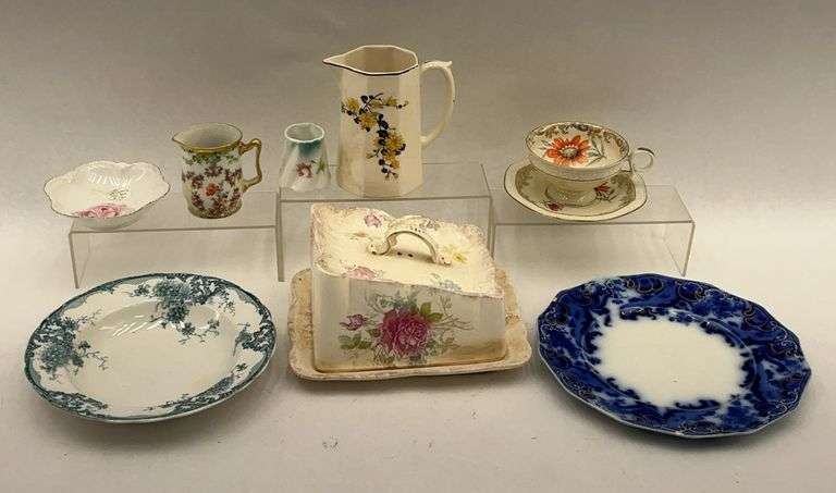 Collection of Floral Decorated Dishes and Serving Pieces image