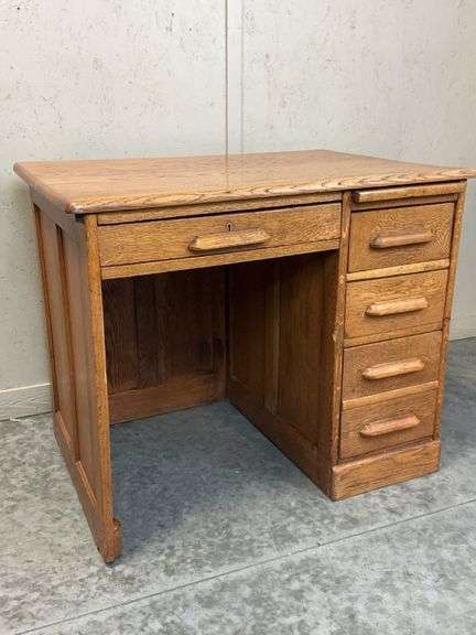 Solid Wood Office Desk with Drawers image