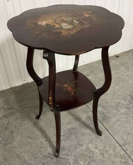 Vintage French Provincial Style Two-Tier Table image