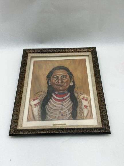 Two Native American Framed Paintings image