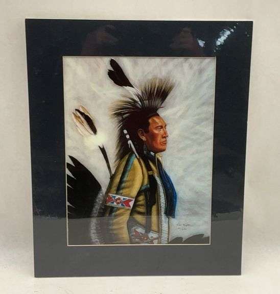 Pat Kuper Native American Print 20/250, Framed 19x16 image