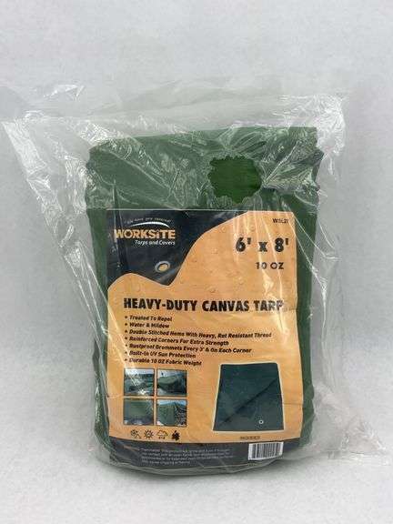 Worksite 6’ x 8’ Heavy-Duty Canvas Tarp image