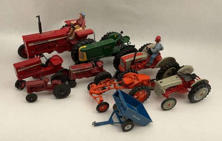 Farm Tractor Toy Lot - Ertl, Allis Chalmers, Ford, and International image