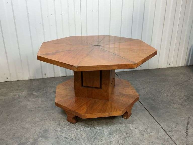 Art Deco Octagonal Two-Tier Side Table image