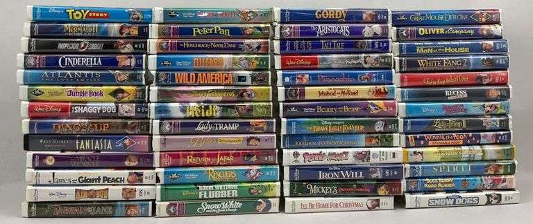Large Disney VHS Tape Collection - 52 Movies image