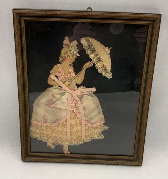 Victorian Style Lady in Dress Framed Artwork image
