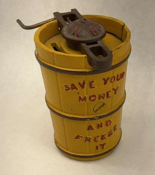 North Pole Bank Cast Iron Mechanical Coin Bank image