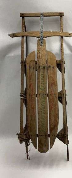 Vintage Wooden Sled - 38 Inch image