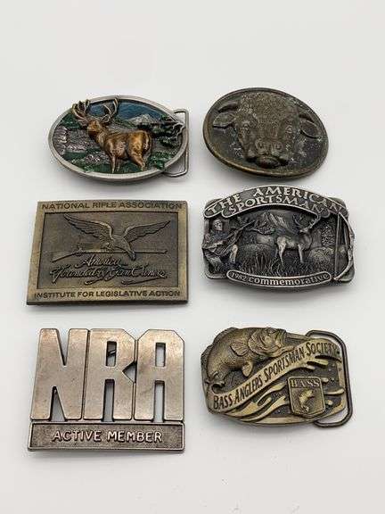Collection of Commemorative and Wildlife Belt Buckles image