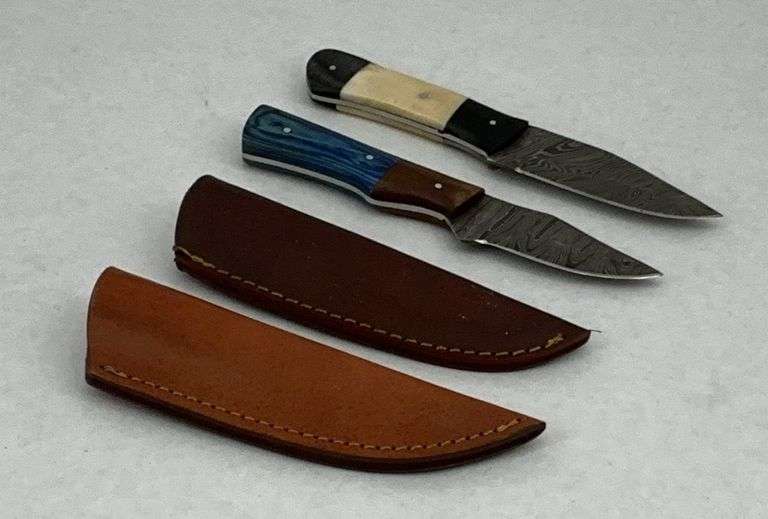 Handcrafted Damascus Steel Knives - Set of Two image