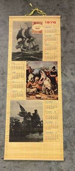 1976 Bicentennial Commemorative Bamboo Calendar image