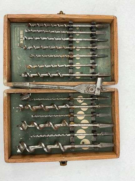 Irwin Auger Bit Set in Wooden Box image