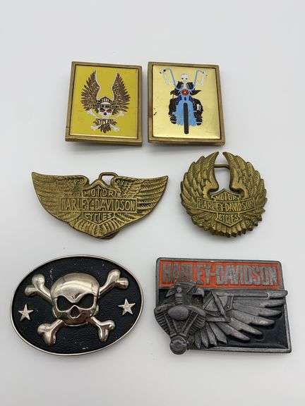 Collection of Six Harley Davidson Belt Buckles image