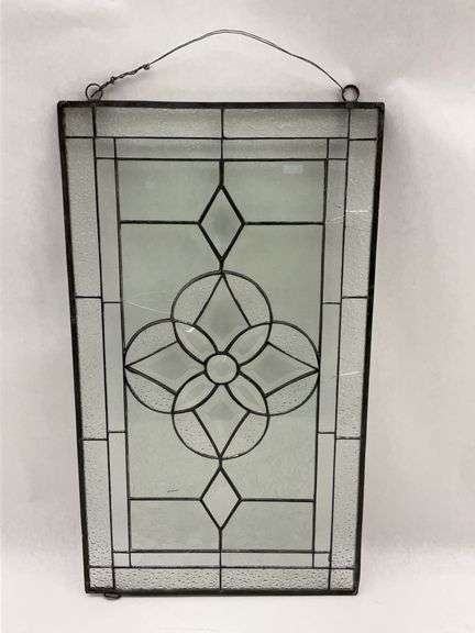 Stained Glass Window Panel with Floral Design image