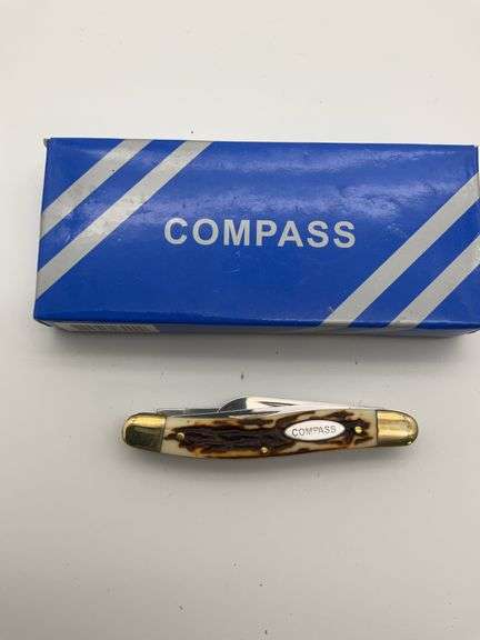 Compass Folding Pocket Knife with Box image