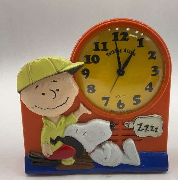 1974 Snoopy & Charlie Brown Talking Alarm Clock - Janex Corp. image