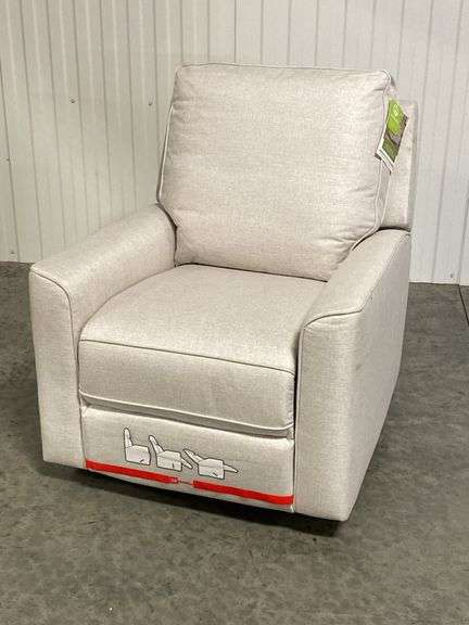 True Innovations Fabric Swivel Glider Recliner