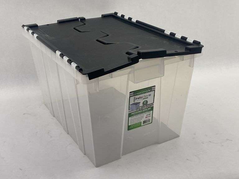 Greenmade InstaView 12-Gallon Flip-Top Storage Box