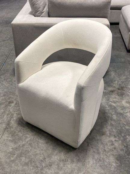 Cream Curved Barrel Chair