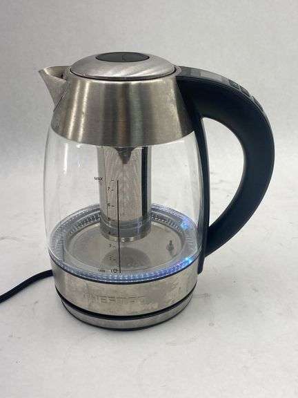 Chefman 1.8L Cordless Glass Electric Kettle with Tea Infuser