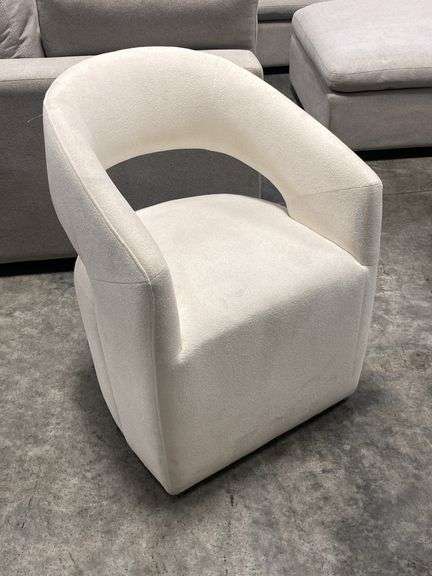 Cream Curved Barrel Chair