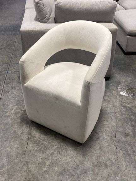 Cream Curved Barrel Chair