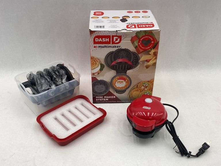 Dash Multi-Maker Mini Waffle Maker System with Plates