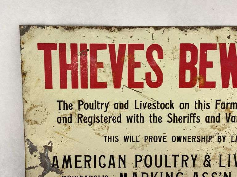 American Poultry & Livestock Protective Service Sign
