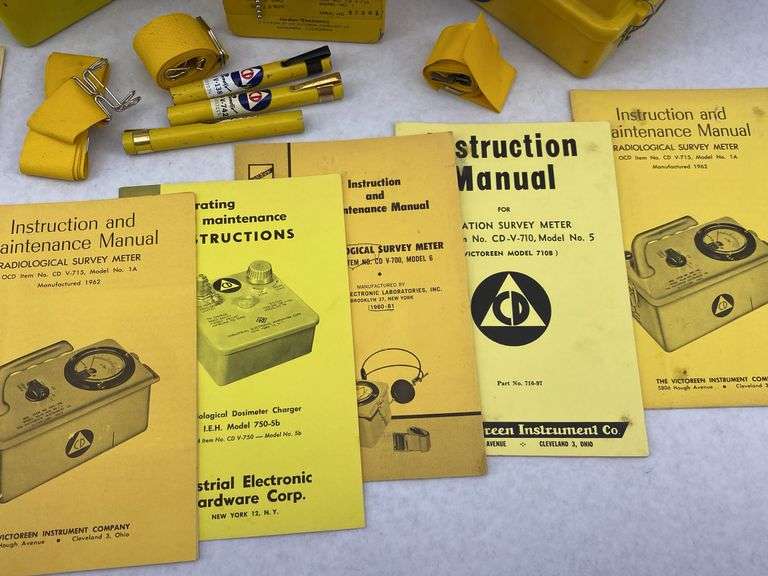 Victoreen Radiation Survey Meters with Manuals