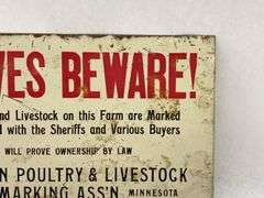 American Poultry & Livestock Protective Service Sign