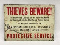American Poultry & Livestock Protective Service Sign