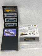 Montana Rail Link Tie Loader N Scale Set with KATO Santa Fe Locomotive
